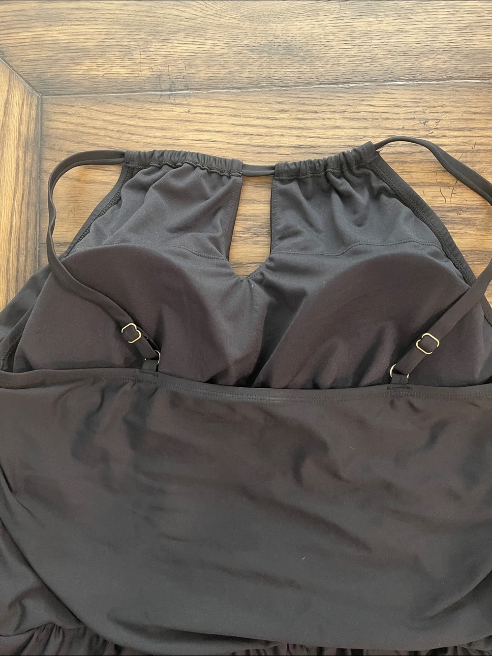 Time and Tru Black Women’s Swim Romper NWOT 1X - Picture 11 of 12